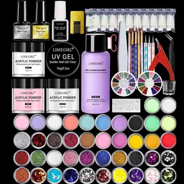 Acrylic Nail Kit For Nails Art All For Manicure Nail Acrylic Powder Liquid Professional Set  For Extension Nail Carving Tips - Image 13