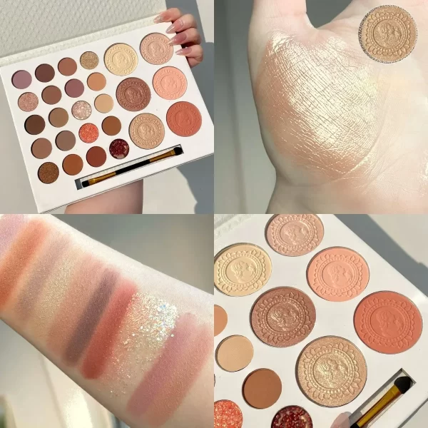 26 Colors Eyeshadow Palette Pearly Matte Earth Color Eyeshadow Portable Long Lasting Highlight Blush Palette Eye Shadow Makeup - Image 4