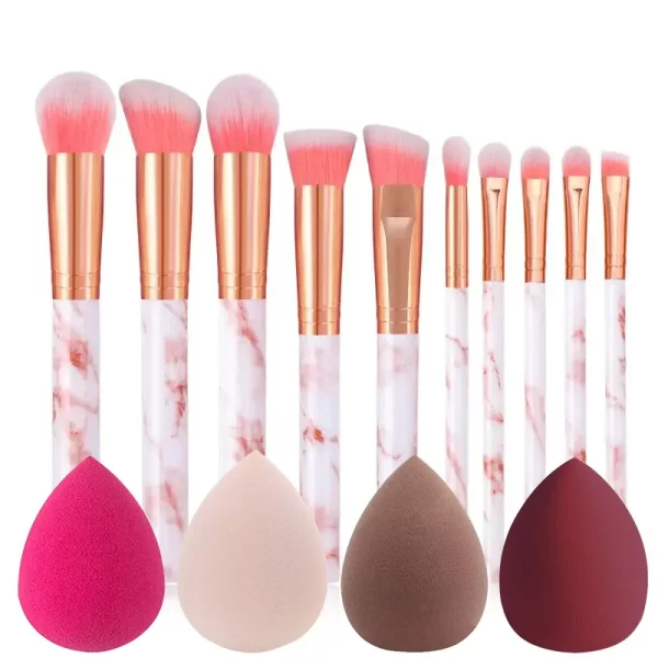 10PCS Professional Makeup Brushes Set Sponge Beauty Sponge for Women Cosmetic Brush Loose Powder Brush Blending Beauty Tools - Image 10