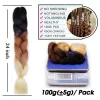 24 Inch Synthetic Ombre Jumbo Braiding Hair 3 Packs Rainbow Colorful Hair Extensions Silky Twists Crochet Hair Braids for Women - Image 8