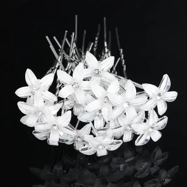 20pcs Pearl Rhinestone Wedding Hair Bridal Accessories Women Pearl Rhinestone U-shaped Pin Metal Barrette Clip Ornaments Jewelry - Image 8