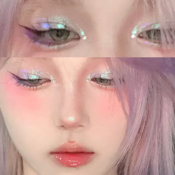 Diamond Highlighter Palette Gorgeous Glitter Eyeshadow Glossy Shiny Silkworm Shadow Shimmer Cowherd Weaver Girl Eyes Makeup - Image 5