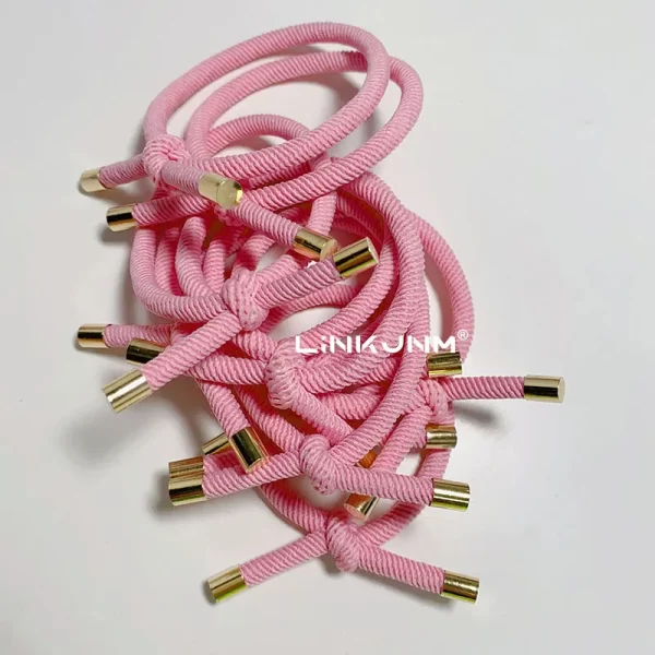 10PCS Women Elastic Hair Rubber Bands High Quality Girls Hair Bands Hair Scrunchies Gold Plated  Hair Accessories Hair Gum/Tie - Image 8