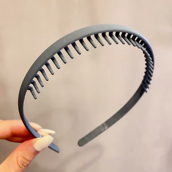 Elegant Solid Color Wave Hairbands For Women Trendy Toothed Non-slip Hair Combs Hair Accessories Girl Face Wash Sports Headbands - Image 24