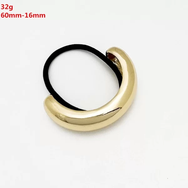 European and American style simple U-shaped alloy ponytail headband high elastic rubber band hairband low ponytail hairband fema - Image 24