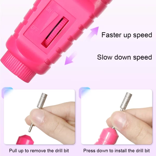 Professional Electric Nail Drill Machine Manicure Tools Pedicure Drill Set Portable Nail File Nail Drill Equipment - Image 4