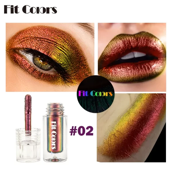 Aurora Metallic Eyeshadow Powder Pigment Aurora Multi Chrome Liquid Eye Shadow Stick High Light Chameleon Eyeshadow Makeup - Image 8