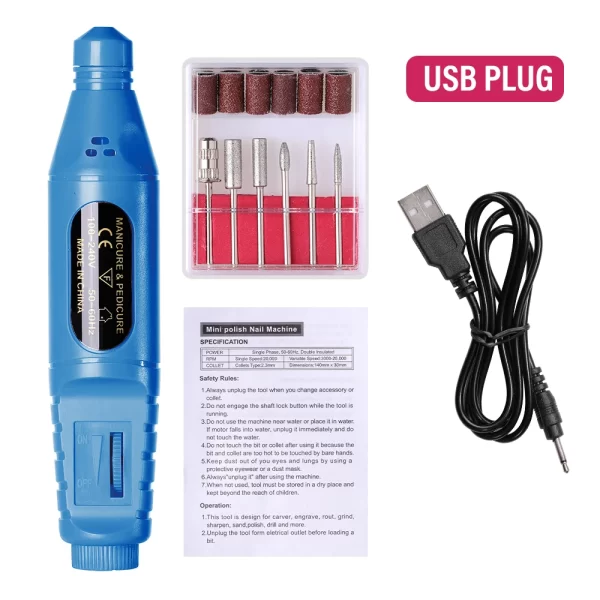 Professional Electric Nail Drill Machine Manicure Tools Pedicure Drill Set Portable Nail File Nail Drill Equipment - Image 18