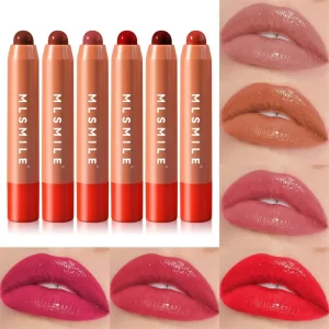6 Colors Moisturizing Lipstick Pen Long Lasting Bright Water Lip Gloss Sexy Red Lip Makeup Tint Easy To Color Lipstick NEW