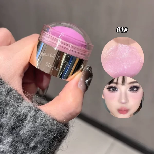 Creamy Purple Blush Stick Soft Face Blusher Cream Korean Make Up Peach Pink Cheek Tint Brightening Contouring Shadow Cosmetics - Image 13