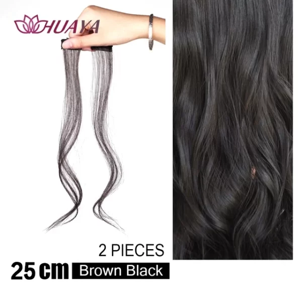 HUAYA Synthetic Hair Bangs Clips Front Side Long Bangs Fake Fringe Clip In Hair Extensions Accessories for Women - Image 32
