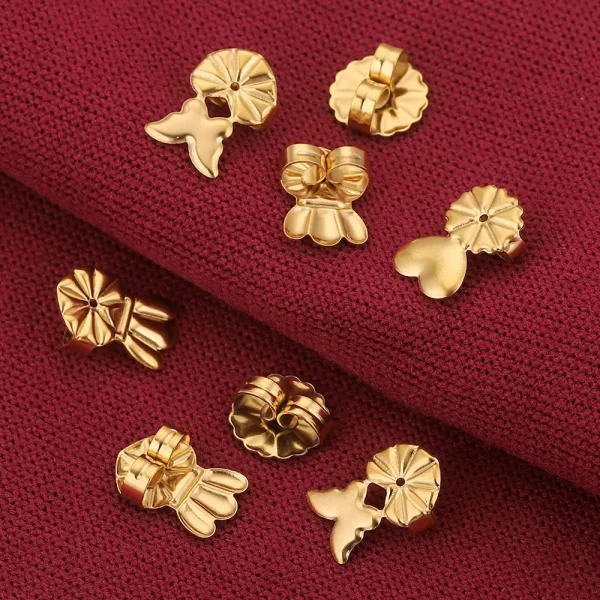 20pcs/lot Stainless Steel Chic Heart Butterfly Earrings Backs Fixtures Earring Base Posts Parts for Diy Jewelry Making Supplies - Image 6