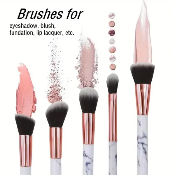 10PCS Professional Makeup Brushes Set Sponge Beauty Sponge for Women Cosmetic Brush Loose Powder Brush Blending Beauty Tools - Image 6