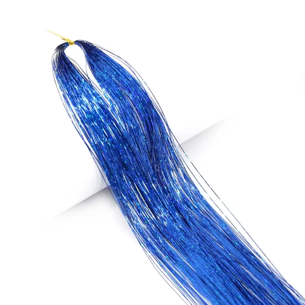 Colourful Shiny Threads Glitter Hair Tinsel Kit Gold Silk HairGlitter String Extensions Accessories For Women Headdress - Image 22