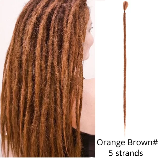 5strands Dreadlocks Hair Extensions Synthetic Faux Locs Crochet Hair Braids Hip-hop Knotless Hook Ombre Braiding African Tribe - Image 46