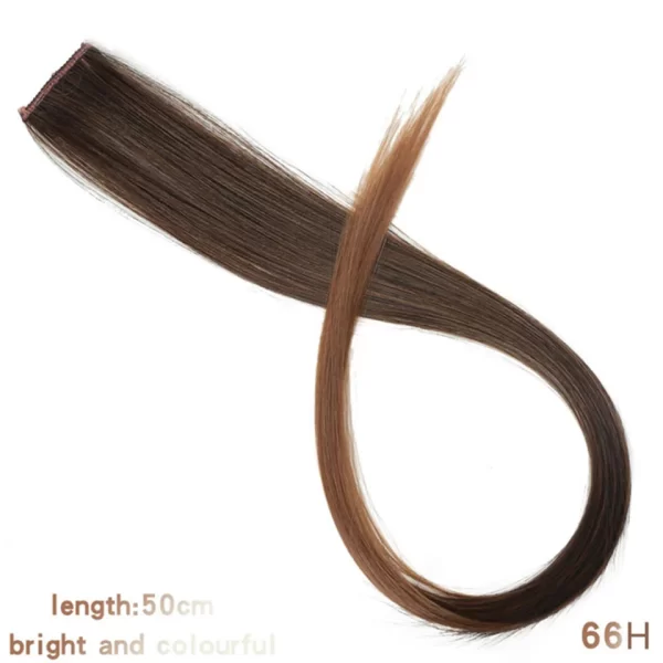 HUAYA Synthetic Long Curly Women Heat Resistant Clip In Hair Extension Hairpiece Gold Grey Purple Pink Red Colorful Extension - Image 29