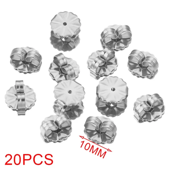 20pcs/lot Stainless Steel Chic Heart Butterfly Earrings Backs Fixtures Earring Base Posts Parts for Diy Jewelry Making Supplies - Image 8