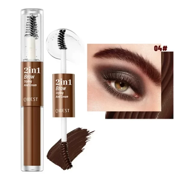 2 in 1 Brow Styling and Eyebrow Dye Cream Lasting Waterproof Sweat Proof Natural Stereoscopic Liquid Eyebrow Styling Gel Makeup - Image 7