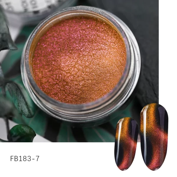 1jar Gradient Chrome Nail Powder Optical Neon Mirror Powder Metallic Mirror Effect Chameleon Pigment Glitter For DIY Manicure - Image 8
