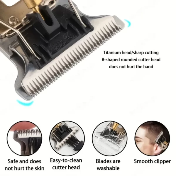 Professional Hair Clippers Barber Cordless Zero Gapped Hair Clippers Display Beard Trimmer T Liners Shavers Edgers Clipper - Image 5
