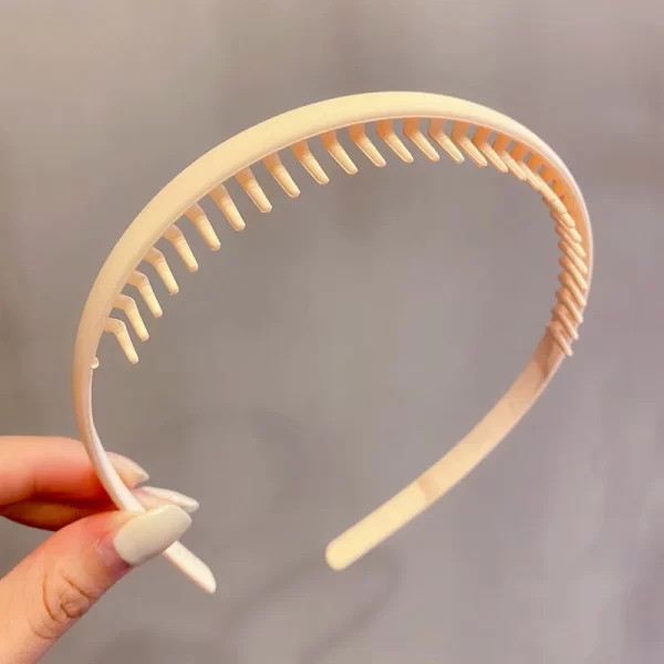 Elegant Solid Color Wave Hairbands For Women Trendy Toothed Non-slip Hair Combs Hair Accessories Girl Face Wash Sports Headbands - Image 25