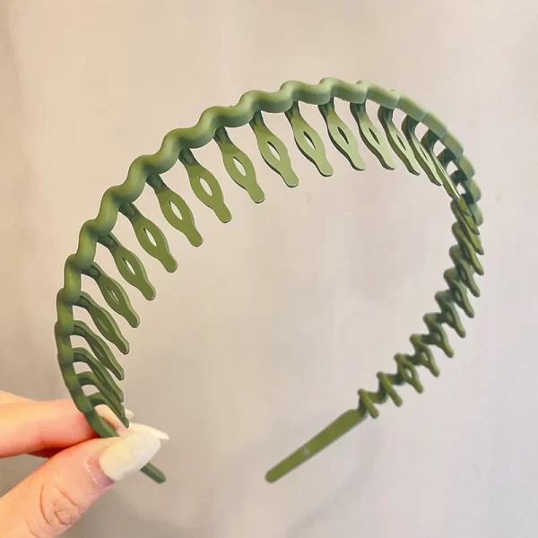 Elegant Solid Color Wave Hairbands For Women Trendy Toothed Non-slip Hair Combs Hair Accessories Girl Face Wash Sports Headbands - Image 34