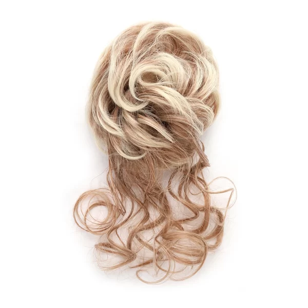Messy Bun Synthetic Hair Piece Claw Clip Curly Wavy Hair Bun Tousled Updo Scrunchie Long Beard Chignon Ponytail for Daily Wear - Image 13