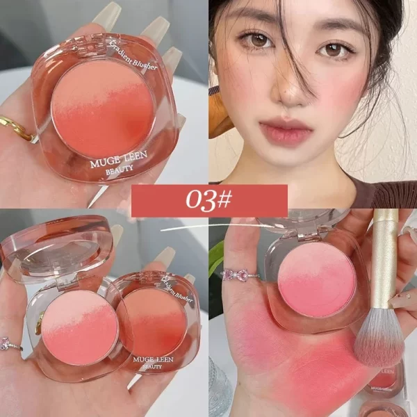 Peach Pink Blusher Matte Purple Cheek Tint Blush Makeup Lasting Brighten Facial Silky Smoothness Rouge Powder Palette Cosmetics