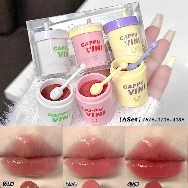Teacup Colored Lip Balm Moisturizing Colored Lip Tint Long Lasting Anti-cracking Solid Color Lipstick Girls Lip Care Cosmetics - Image 5