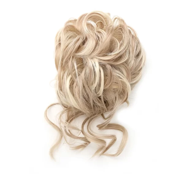 Messy Bun Synthetic Hair Piece Claw Clip Curly Wavy Hair Bun Tousled Updo Scrunchie Long Beard Chignon Ponytail for Daily Wear - Image 8