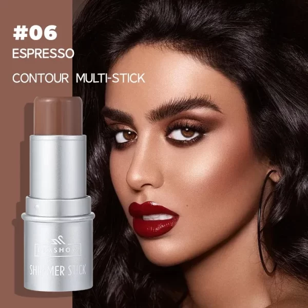 Face Brown Contouring Bronzer Stick Multifunctional Highlighter Blush Silkworm Brightening Sculpt Facial Outline Shadow Cosmetic - Image 14