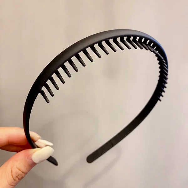 Elegant Solid Color Wave Hairbands For Women Trendy Toothed Non-slip Hair Combs Hair Accessories Girl Face Wash Sports Headbands - Image 27