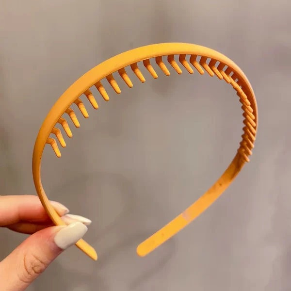 Elegant Solid Color Wave Hairbands For Women Trendy Toothed Non-slip Hair Combs Hair Accessories Girl Face Wash Sports Headbands - Image 28