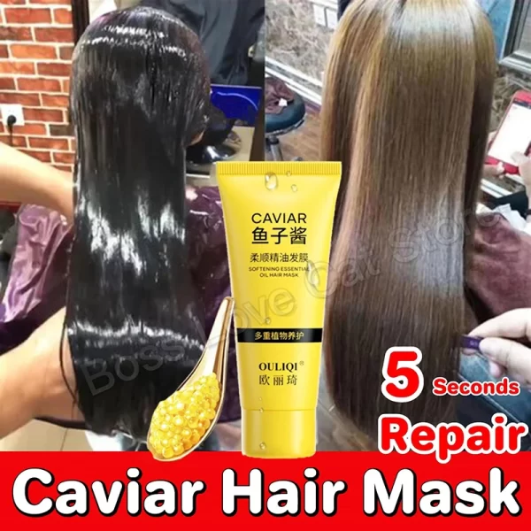 Caviar Hair Mask 5 Seconds Repair Damage Frizzy Smooth Hair Organic Keratin Straightening Restore Soft Nourish Magical Hair Care - Image 2