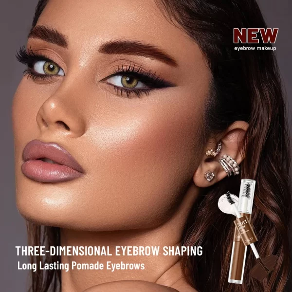 Double-head Eyebrow Styling Cream Waterproof 3D Eyebrow Tattoo Tint Transparent Setting Gel Wild Brow Pomade Quick-drying Makeup - Image 3