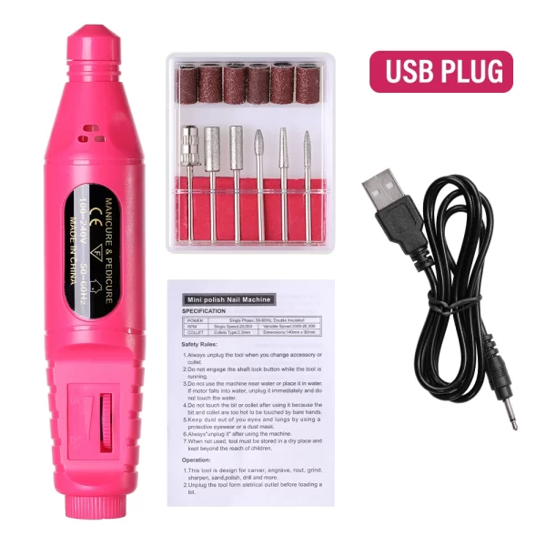 Professional Electric Nail Drill Machine Manicure Tools Pedicure Drill Set Portable Nail File Nail Drill Equipment - Image 14