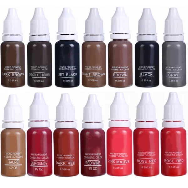 24 Colors Tattoo Ink Set Permanent Makeup Eyebrow Ink Lips Eye Line Tattoo Color Microblading Pigment for Body Beauty Tattoo Art - Image 2