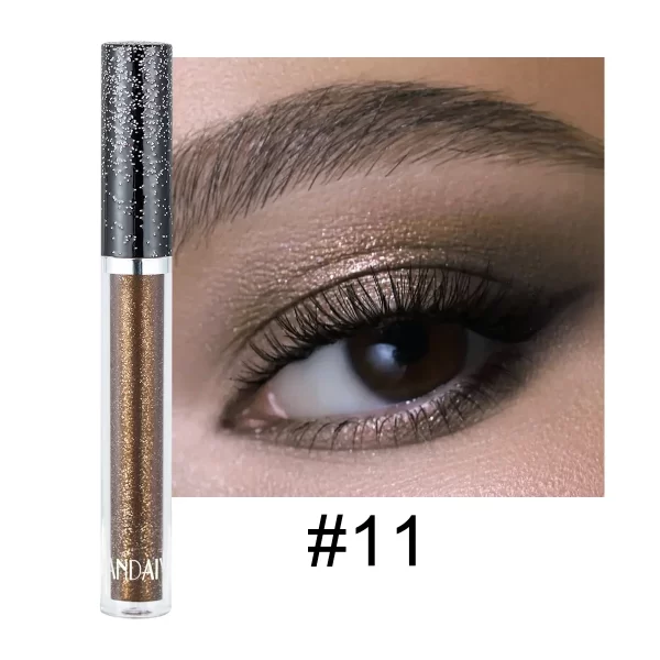 HANDAIYAN Liquid Eyeshadow Metallic Diamond Shiny Eye Liner Pen Giltter Eyeshadow Palette Lasting Shimmer Brighten Cosmetics - Image 10