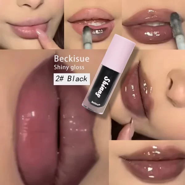 Jelly Black Lip Oil Water Gloss Mirror Lip Glaze Moisturizing Translucent Lipstick Lighten Lip Wrinkle Clear Lip Tint Plumping - Image 8