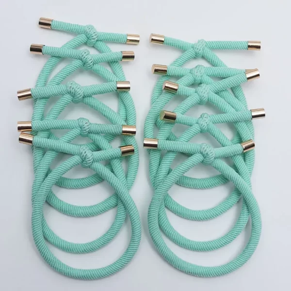 10PCS Women Elastic Hair Rubber Bands High Quality Girls Hair Bands Hair Scrunchies Gold Plated  Hair Accessories Hair Gum/Tie - Image 10