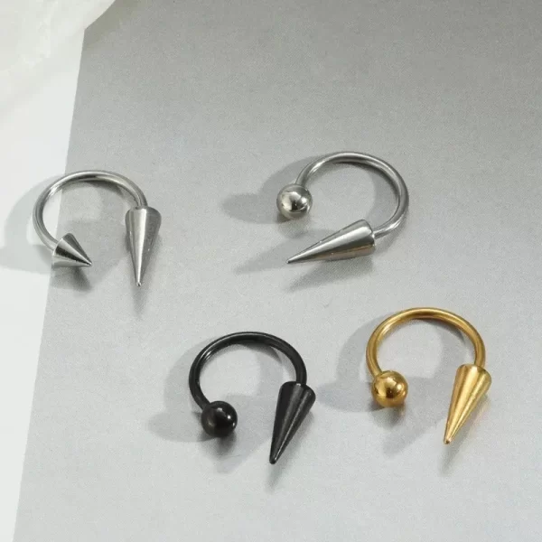 Stainless Steel Fake Nose Ring Hoop Septum Rings C Clip Lip Ring Earring Fake Nose Piercing Women Body Jewelry Accessories - Image 5