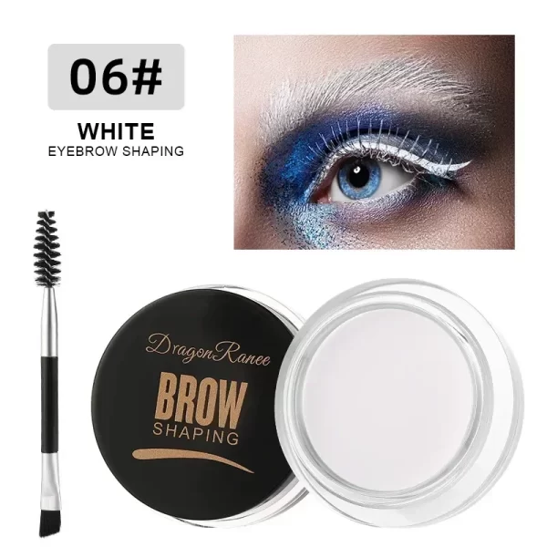 Matte Eyeliner Eyebrow Cream Gel 2 in 1 Waterproof Long Lasting Contouring Brown Black Brow Cream with Brushes Makeup Cosmetics - Image 8