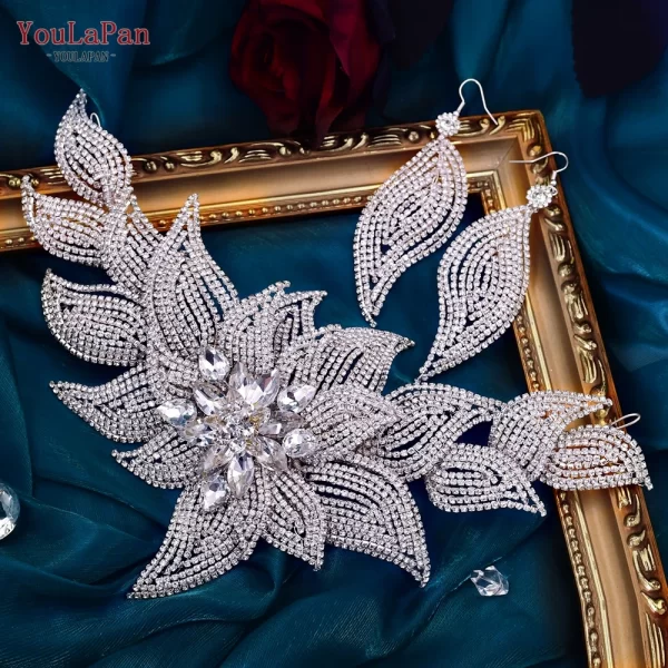 YouLaPan Luxurious Rhinestone Headbands for Hair Woman Silver Wedding Headpiece Bridal Headwear Bride Hair Accessries HP455 - Image 8