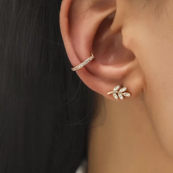 Cartilage Conch Fake Without Piercing Cuff Earring Earcuff Wrap Rock No Women Crystal Clip Ear Adjustable - Image 9