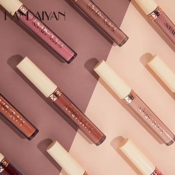 HANDAIYAN Matte Liquid Lipstick Rose Lipgloss Waterproof Non-stick Cup Long-Lasting Matte Lipstick Moisturizing Lip Gloss - Image 5
