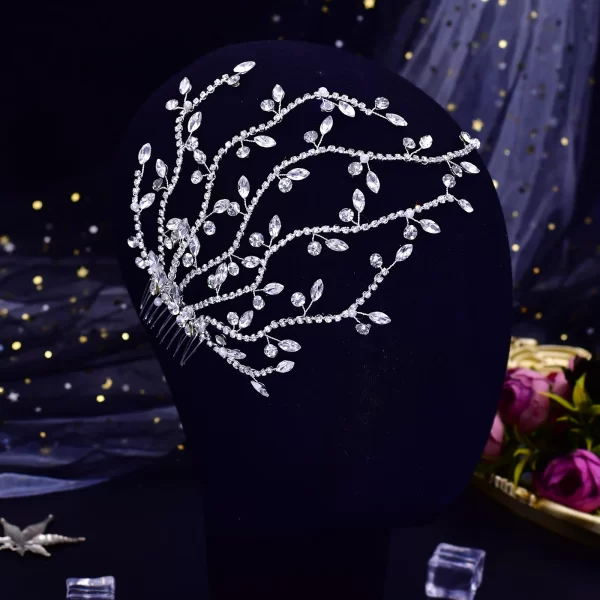 YouLaPan HP481 Crystal Wedding Comb Bridal Hair Clips Headdress Bridesmaid Women Headpiece with Comb Prom Hair Ornament Headwear - Image 9
