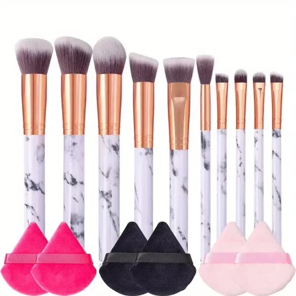 10PCS Professional Makeup Brushes Set Sponge Beauty Sponge for Women Cosmetic Brush Loose Powder Brush Blending Beauty Tools - Image 27