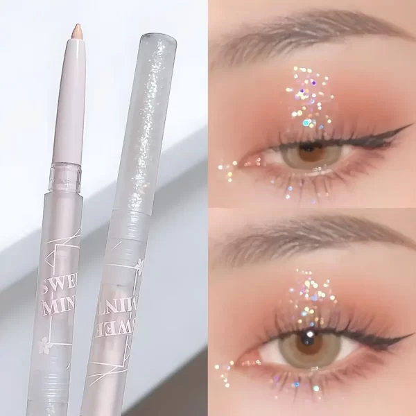 2 In 1 Liquid Glitter Eyeshadow Matte Skin Tone Silkworm Pen Pearl Shimmer Waterproof Liquid Sequins Eyeliner Eye Shadow Makeup - Image 11