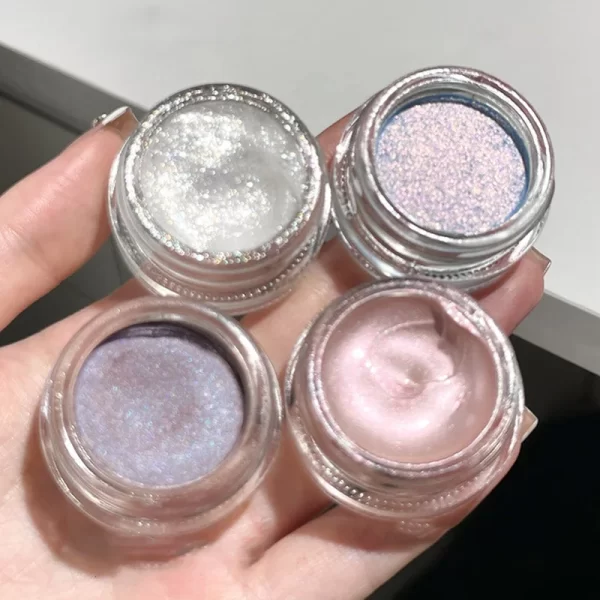 Pearl Glitter Mashed Potatoes Eye Shadow Gel Cream Liquid Highlighter Face Body Diamond Brighten Shimmer Natural Contour Makeup - Image 3