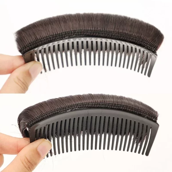 1pc Invisible Fluffy Hair Pad for Women Cushion Stable Comfortable High Temperature Fiber Insert Comb Hair Styling Tools Coffee - Image 5